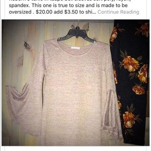 Bell sleeve sweater tunic